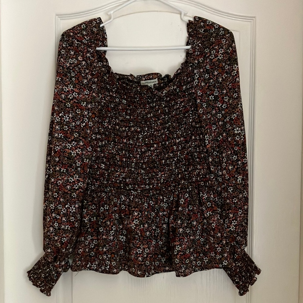 Max Studio shirred top